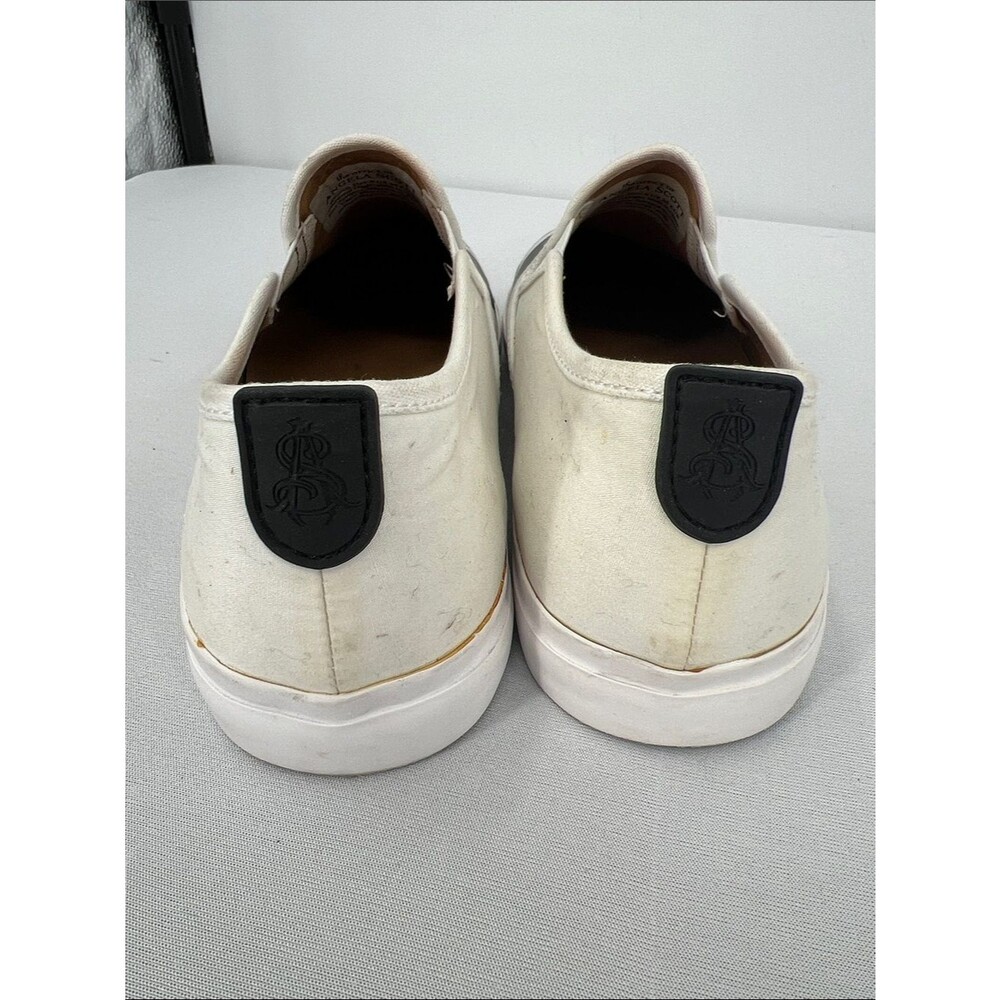 Canvas Slip-On Flats with Black Stripe Detail - Picture 4 of 7